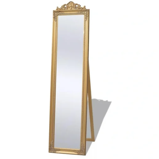 "Freestanding mirror Baroque 160x40cm gold image"