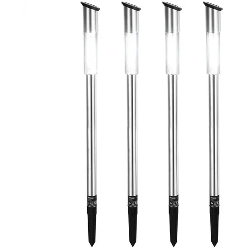 "LED solar lamp set of 4 - path lighting - garden lighting - with twilight sensor image"