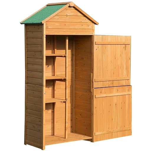 "Garden cabinet garden tools solid wood 90 x 50 x 190 cm image"
