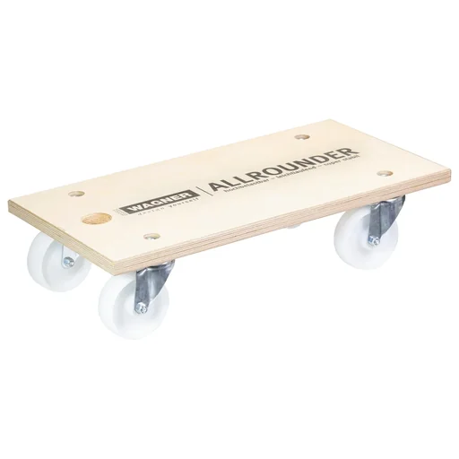 "Transport aid MM 1127, 59 x 30 x 14.5 cm, hard castors Ø 100 mm, roller bearings, FSC® birch plywood, load capacity 500 kg image"