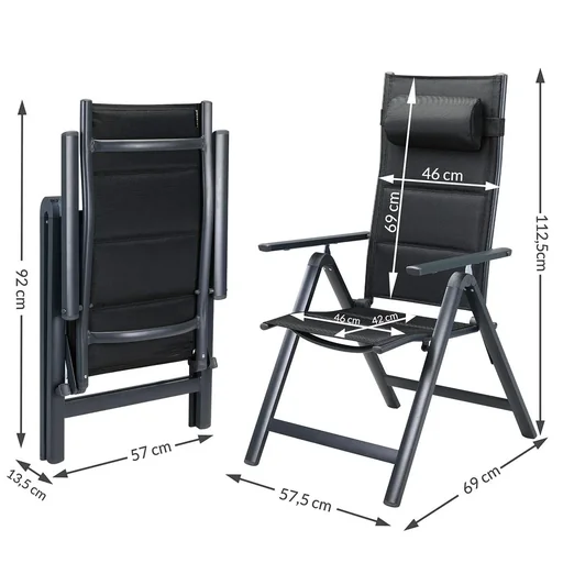 "Bern garden chair - set of 2 - anthracite image"