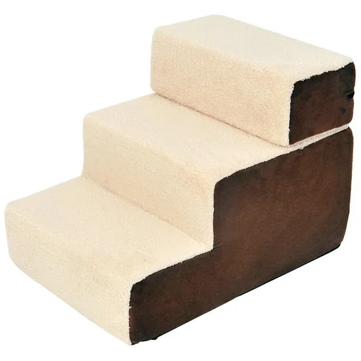 "Dog stairs cat stairs entry aid beige image"