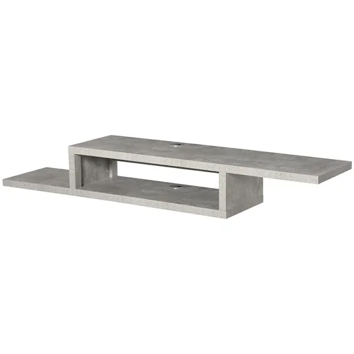 "TV wall cabinet lowboard wall board TV cabinet multimedia console chipboard cement grey 152.4 x 29.8 x 21 cm image"