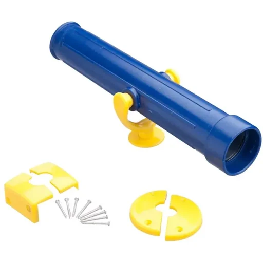 "Toy telescope blue/yellow 350 mm including mounting material, for play equipment image"