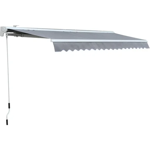 "Aluminum articulated arm awning for wall mounting image"