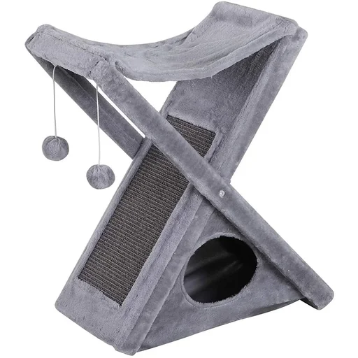 "Cat tower with cave and hammock image"