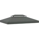 Replacement roof pavilion roof for metal pavilion garden pavilion party tent garden tent polyester 3x4m dark grey