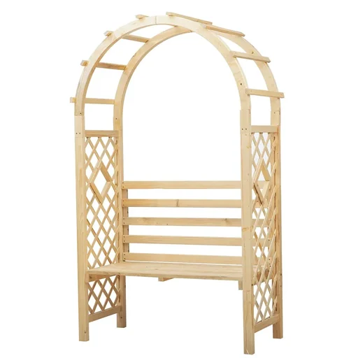 "Rose arch with bench garden pergola bench rose bench arbor bench philosopher's bench trellis trellis support garden bench solid wood image"