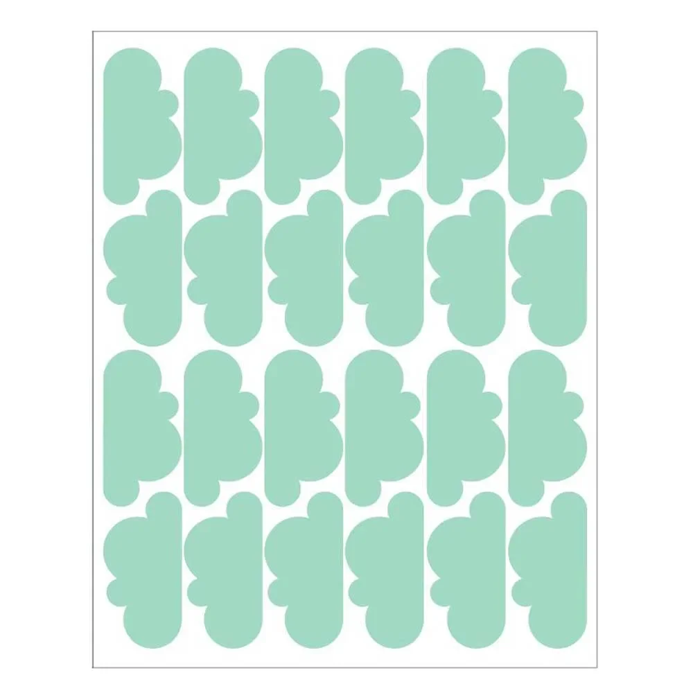"tresxics muursticker wolken mint image"