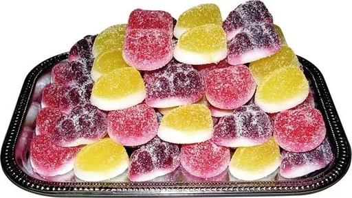"Fruit jelly with yogurt, 1000 g - strawberry, mango, currant image"