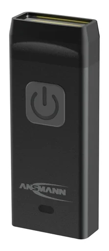 "Mini LED flashlight with integrated USB-A plug, dimmable image"