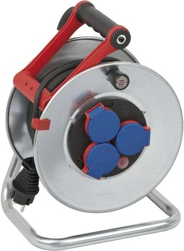 "Cable reel Garant S IP44, diameter 240mm, sheet steel, 25m black Bremaxx cable image"