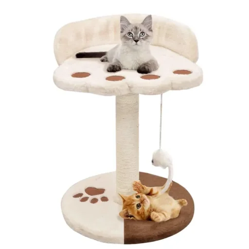 "Sisal scratching post 40 cm beige and brown image"