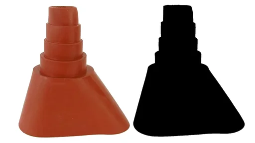 "Rubber grommet for satellite mast universal 30-60 mm, red image"
