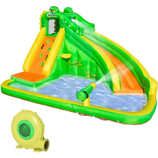 "Inflatable bouncy castle - with pool and water cannon - 380 x 285 x 225 cm image"