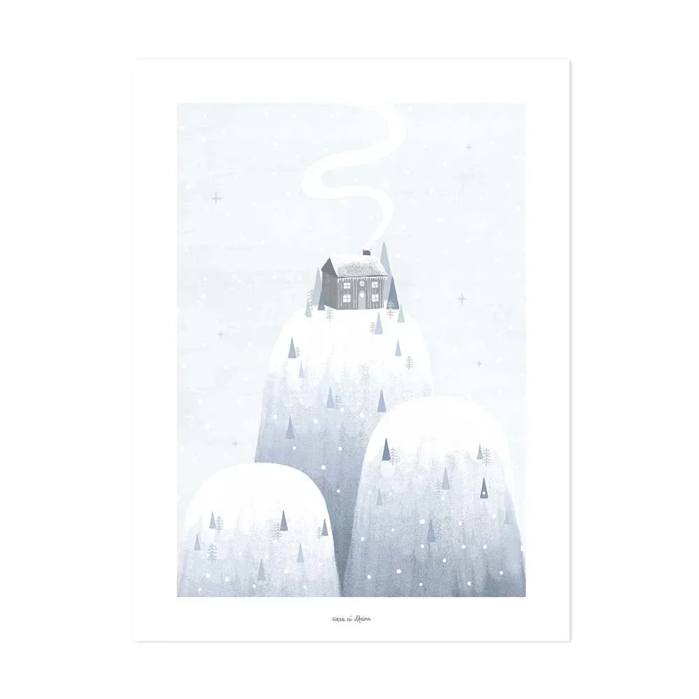 Lilipinso poster ijsbergen grijs wit