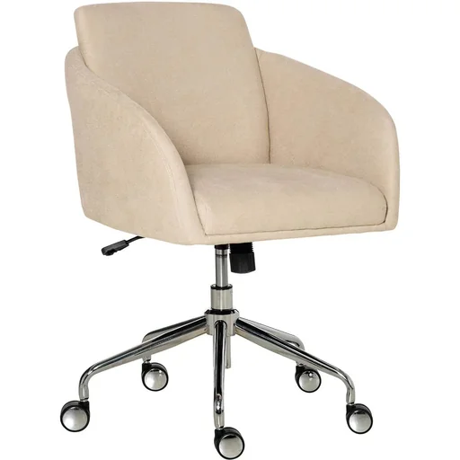 "Office chair medium height desk chair swivel chair ergonomic computer chair height adjustable Smat-Touch metal beige 64 image"