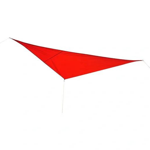 "Sun sail sun roof rust red triangle 3x3x3 m HDPE - breathable image"