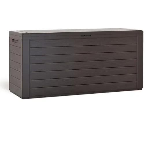 "Brown garden box with a wood look | 120 x 46 x 57 cm image"