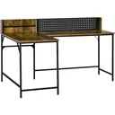 Computer desk corner desk L-shape work table space-saving gaming PC workstation for home office industrial design M