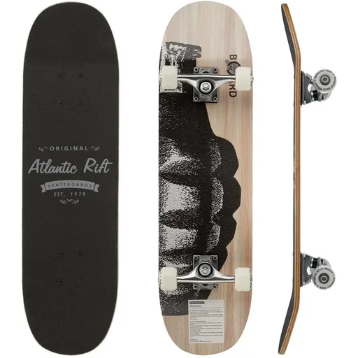 "Skateboard - ABEC 9 Stock - PU Shock Absorber + PU Wheels - Natural image"