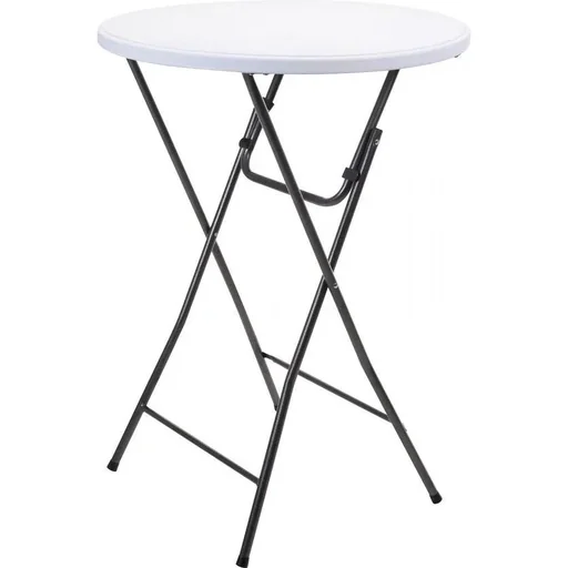 "Pro Garden Folding Garden Table/Bar Table - 80x110cm - White/Gray image"