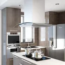 Island hood 756 m³/h LED 90 cm stainless steel
