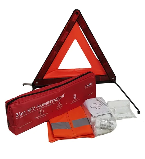 "Car combination bag, 3-part, red image"