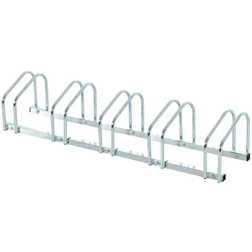 "5-bike stand, galvanized steel, 130 x 33 x 27 cm image"