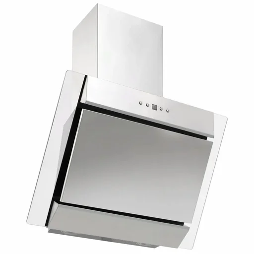 "Wall hood 60 cm stainless steel tempered glass silver image"