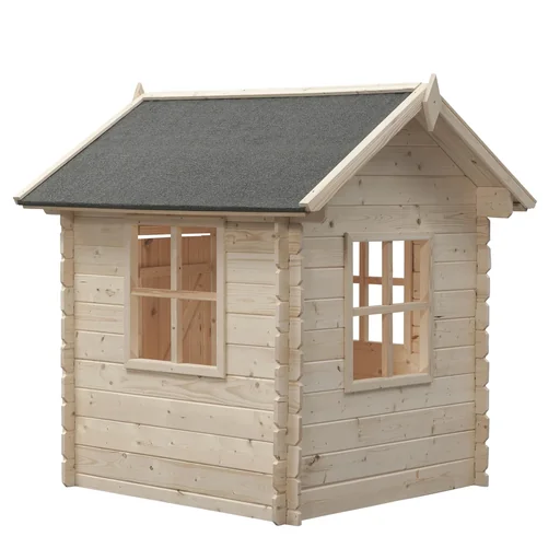"Monique wooden playhouse with gable roof 1200 mm x 1200 mm x 1600 mm image"