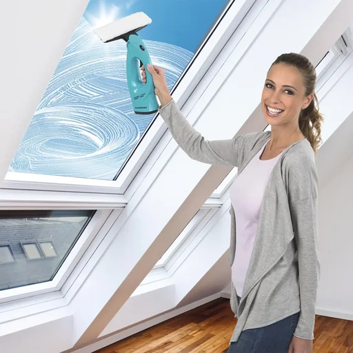 "Cordless window cleaner 3-in-1 - window vacuum with sprayer - foamer - squeegee image"
