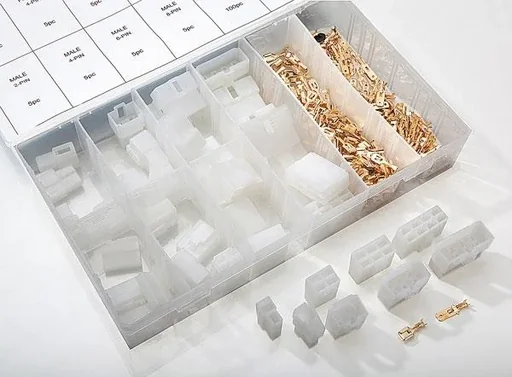 "Flat plug housing set, 240 pieces, with flat plug image"