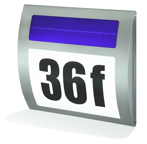 "Solar LED house number light "Wave" image"