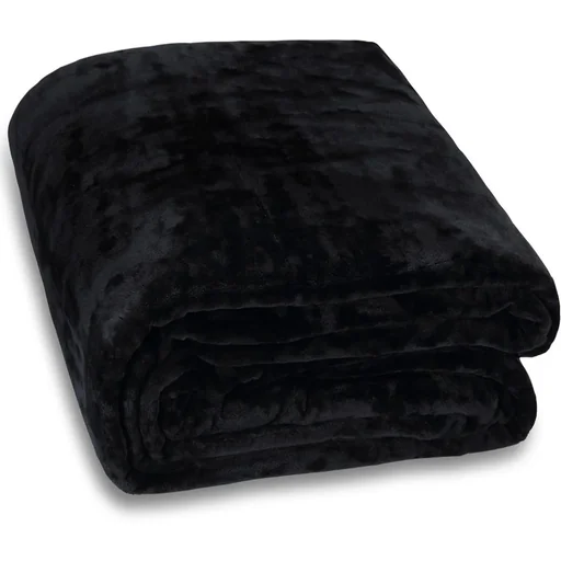 "Microfiber blanket 240x220cm - black image"