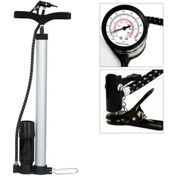 Vloer-/fietspomp van aluminium met manometer