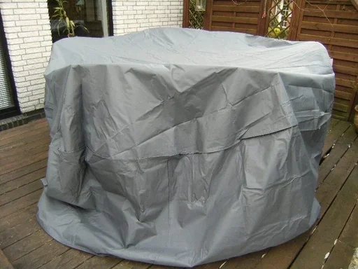 "Comfort protective cover for garden furniture group, Ø 320 x 93 cm, anthracite image"