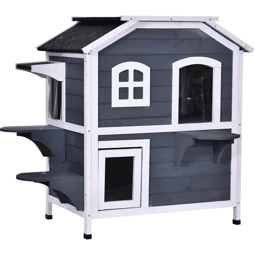 "Cat house with 2 floors image"