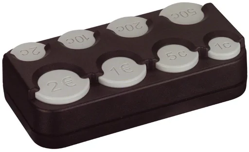 "Coin holder 8 compartments - self-adhesive image"