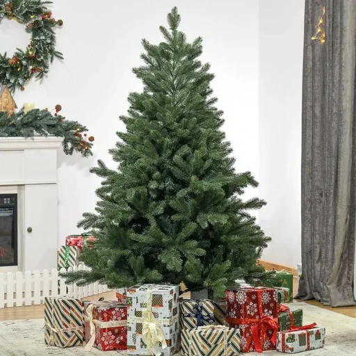 "artificial Christmas tree 1.5 m Christmas tree fir tree PVC PE metal green Ø75 x 150 cm image"