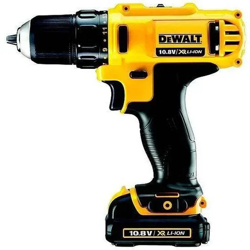 "DCD710C2 cordless screwdriver with 2 batteries image"