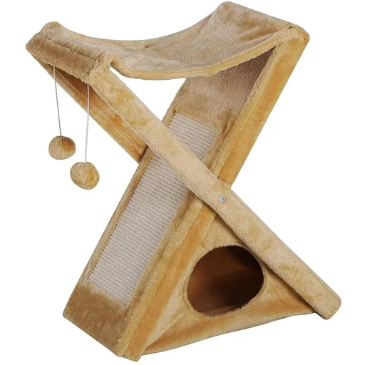 "Cat tower with cave and hammock image"