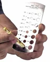 Twist drill measuring template, drilling template