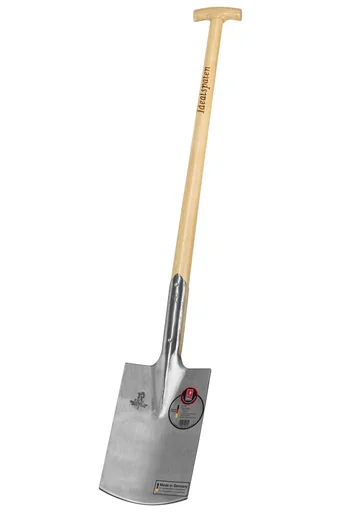 "Spade, gardener's shape, size 2, polished, ash T-handle 85 cm image"