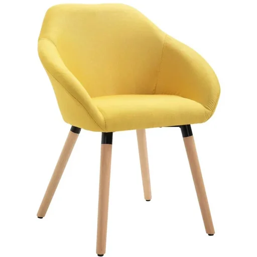 "Dining chair fabric yellow image"