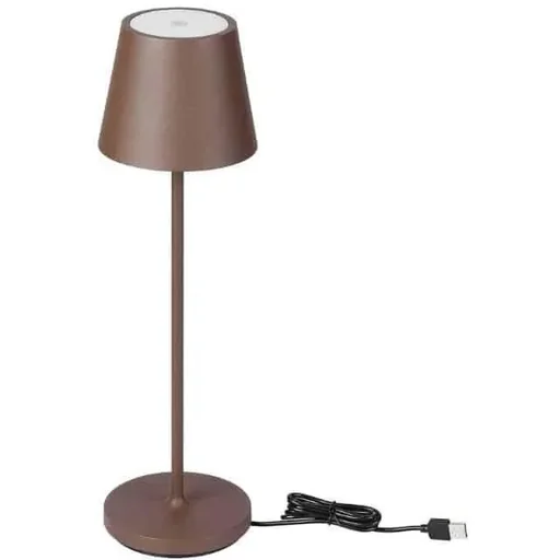 "VT-7522 Table Lamp - 3000K - Dimmable via Touch - Rechargeable - Brown - IP54 image"