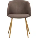 2-piece dining room chairs, brown fabric