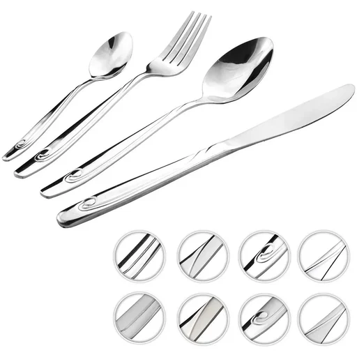"Cheffinger cutlery - 24 pieces - stainless steel image"