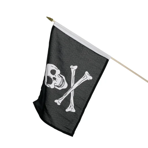 "Pirate flag with wooden pole 630 mm for play towers and play equipment image"