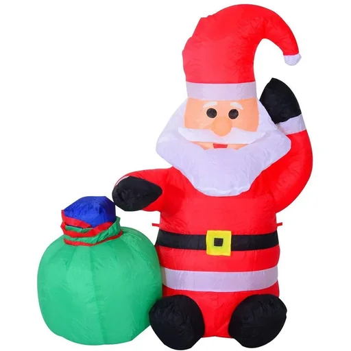 "LED Santa Claus inflatable warm white image"